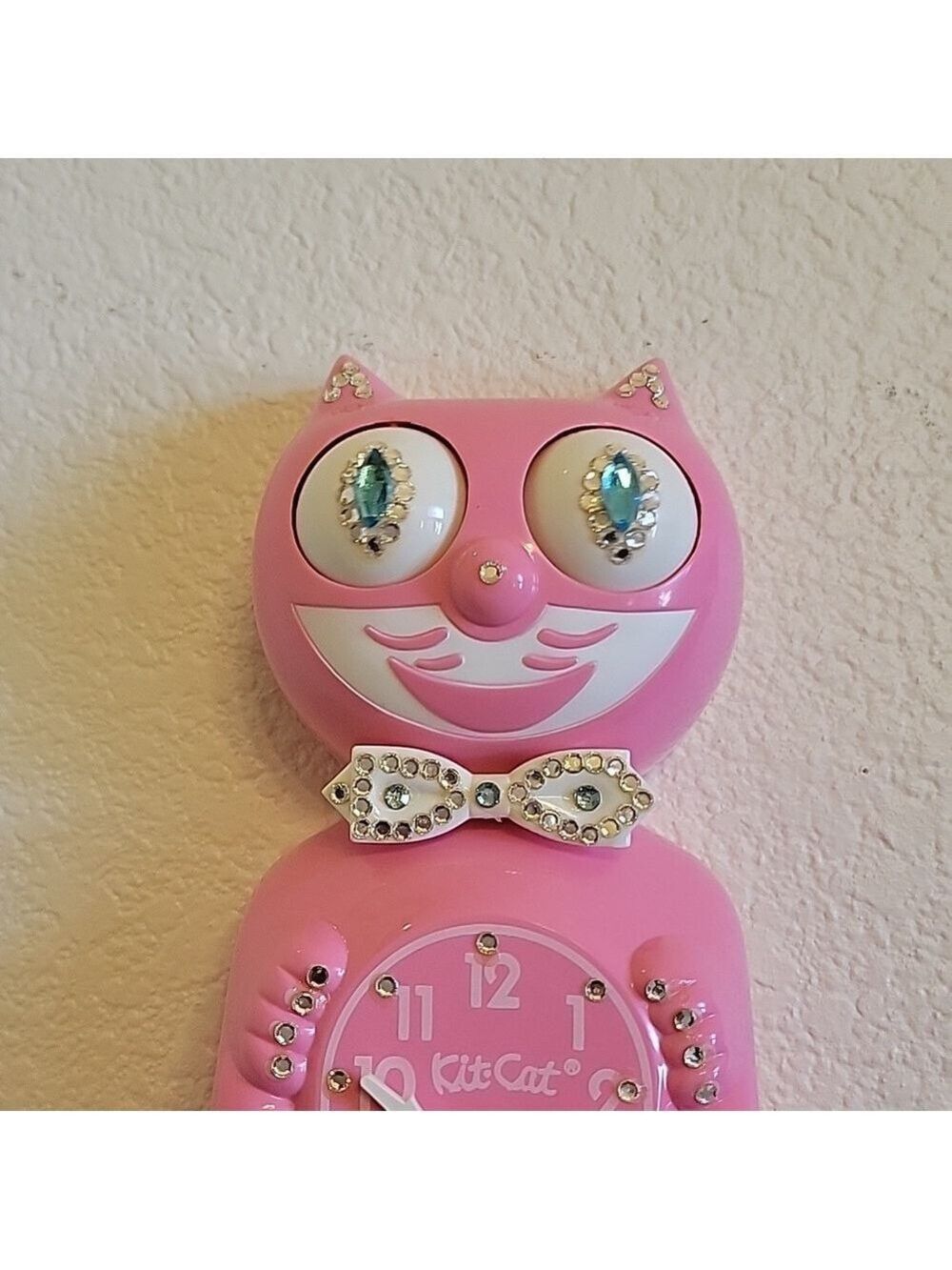 Jeweled Flamingo Pink Kit-Cat Klock clock SUPER RARE Vintage